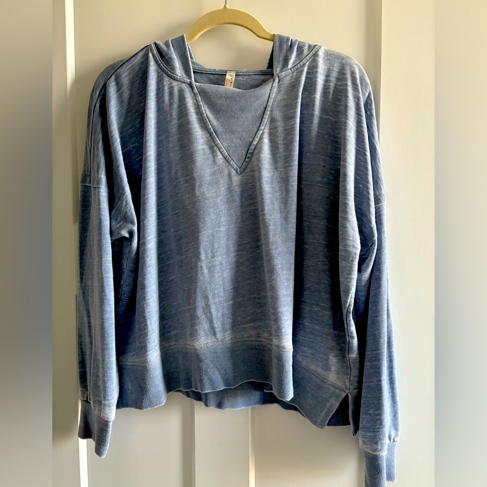 Free People Movement Light Blue Long Sleeve Hoodie